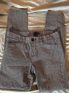 gap slim city coupe size 0 womens pants trousers work wear zero black white